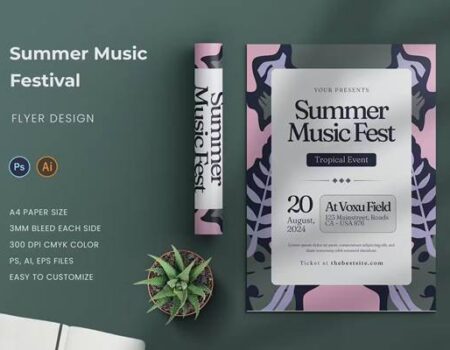 FreePsdVn.com 2311103 TEMPLATE summer music festival flyer 3uk3dv8 cover
