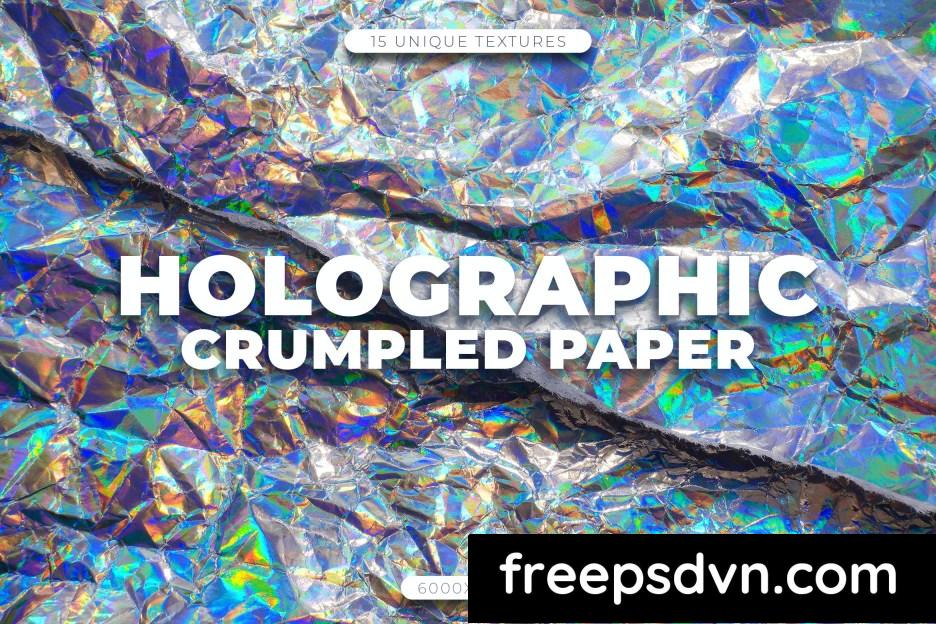 15 crumpled holographic paper textures wzthw38 0