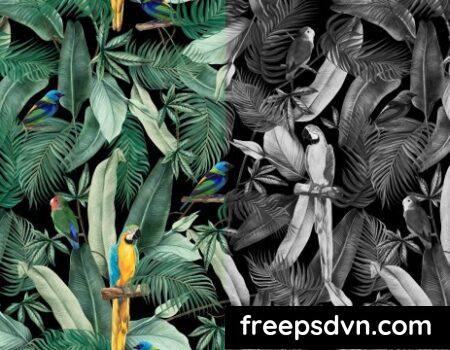 2 Tropical Parrot Seamless Pattern WVR8KP4 0