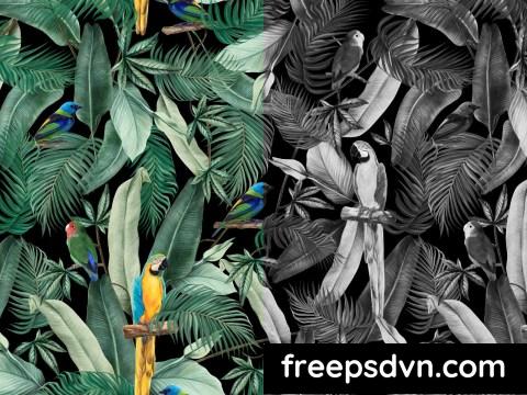 2 Tropical Parrot Seamless Pattern WVR8KP4 0