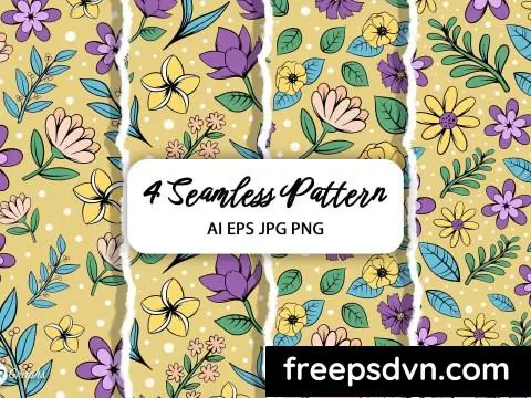 4 Thanksgiving Flowers Pattern Background V2YLM2E 0