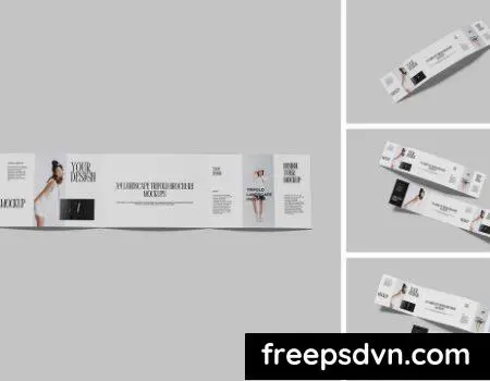 A4 Landscape Trifold Brochure Mockups NJVE6VR A4 Landscape Trifold Brochure Mockups NJVE6VR 0