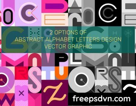 Abstract Vector Design Of Alphabet Letters 8STEXU9 0