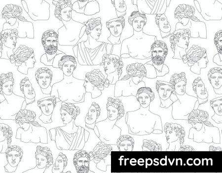 Ancient Greek Sculptures Pattern B3BQ7BU Ancient Greek Sculptures Pattern B3BQ7BU 0