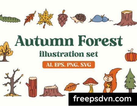 Autumn Forest Illustration BPUV2AQ 0