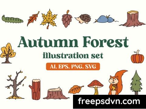 Autumn Forest Illustration BPUV2AQ 0