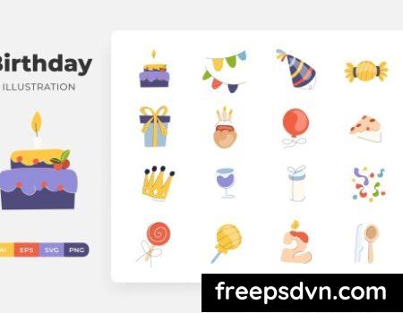 Birthday Elements Illustration 3ZEP7W4 Birthday Elements Illustration 3ZEP7W4 0