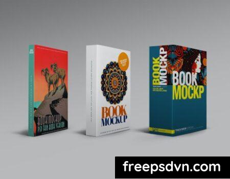 Book Mockup Thin Medium Thick Cover Spine SEBLXVM 0