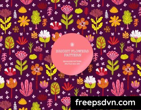 Bright Flowers Pattern KEDAJL9 Bright Flowers Pattern KEDAJL9 0
