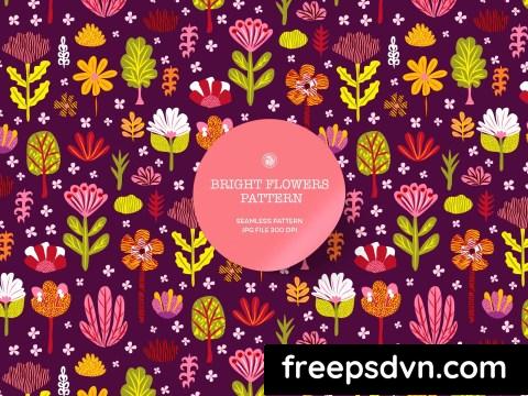 Bright Flowers Pattern KEDAJL9 0