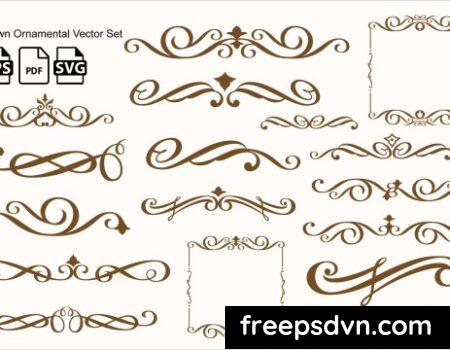 Brown Ornamental Vector Set 9GJMUM7 Brown Ornamental Vector Set 9GJMUM7 0