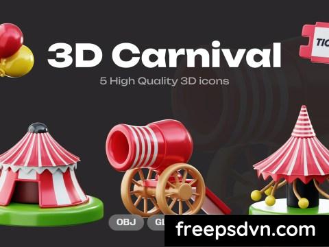 Carnival 3D Illustration XUAC3EJ 0