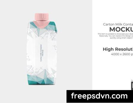 Carton Milk Container Mockup 9Q9VHFS Carton Milk Container Mockup 9Q9VHFS 0