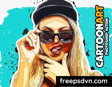 Cartoon Art Photoshop Action D8YTLJL Cartoon Art Photoshop Action D8YTLJL 0