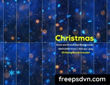 Christmas Snow and Snowflakes Backgrounds 24566NN 0