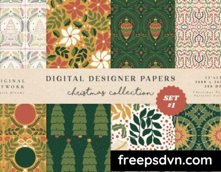 Classic Christmas Seamless Patterns Winter F4DY5WJ 0 scaled 1