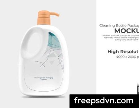 Cleaning Bottle Packaging Mockup SF62JTZ 0