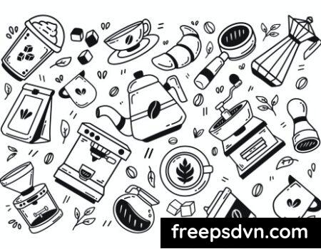 Coffee Shop Essentials Doodle B9UUCBX Coffee Shop Essentials Doodle B9UUCBX 0