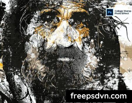 Collage Stamp Photo Effect MBRKQLM Collage Stamp Photo Effect MBRKQLM 0