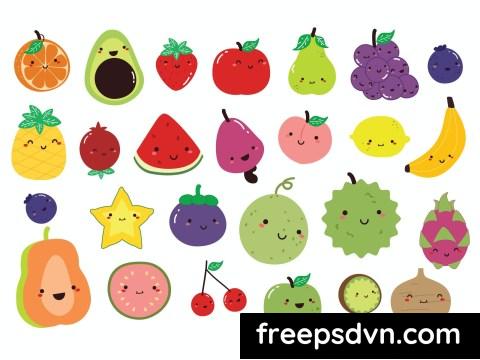 Cute Fruit Illustration 6ZWXMWV 0