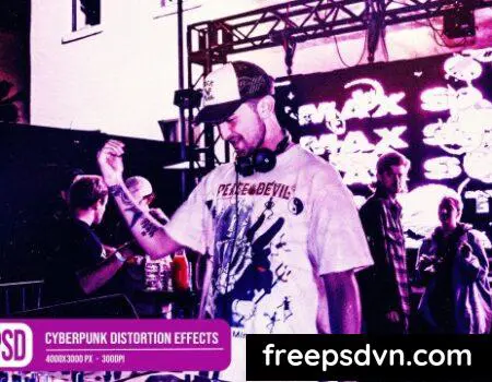 Cyberpunk Distortion Photo Effects XNRJYAS Cyberpunk Distortion Photo Effects XNRJYAS 0