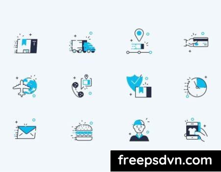 Delivery And Shipping Icons Set NGQWJD5 0