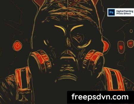 Digital Painting Photo Effect RN7CQRM Digital Painting Photo Effect RN7CQRM 0