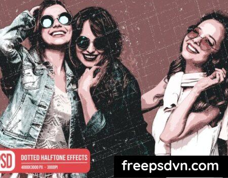 Dotted Halftone Photo Effects VN8MJEB Dotted Halftone Photo Effects VN8MJEB 0