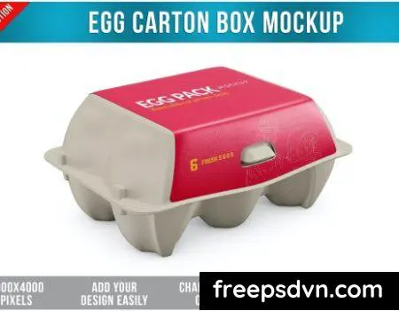 Egg Carton Box Mockup SYHJQF7 Egg Carton Box Mockup SYHJQF7 0