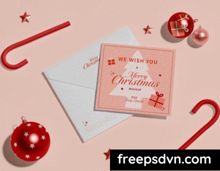 Envelope with Christmas Decorations Mockup ZZG6VX8 0