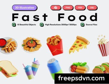 Fast Food V.2 3D Icon Pack CDP9BR3 0