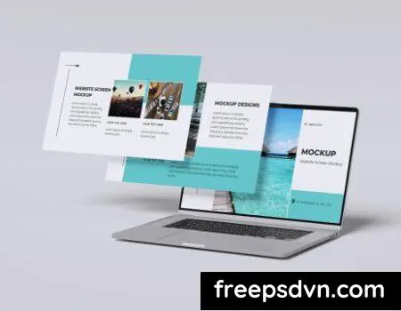 Floating Laptop and Screen Mockup 9AX4ALZ Floating Laptop and Screen Mockup 9AX4ALZ 0