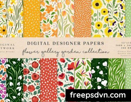 Garden Flowers Seamless Patterns Orange Red 9GXD9A3 Garden Flowers Seamless Patterns Orange Red 9GXD9A3 0 scaled 1