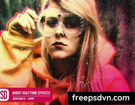 Ghost Halftone Photo Effect 4HKU6E5 Ghost Halftone Photo Effect 4HKU6E5 0