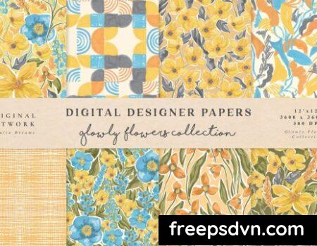 Glowly Yellow Blue Flowers Seamless Patterns TTBM7G3 Glowly Yellow Blue Flowers Seamless Patterns TTBM7G3 0 scaled 1