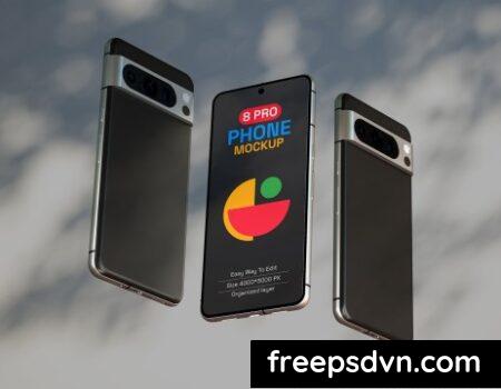 Google Pixel 8 Pro Smartphone Mockup YQTF9BR Google Pixel 8 Pro Smartphone Mockup YQTF9BR 0