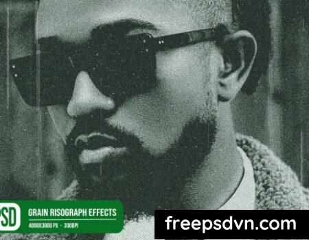 Grain Risograph Photo Effects FAUPMS3 Grain Risograph Photo Effects FAUPMS3 0