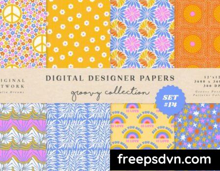 Groovy Boho Seamless Patterns Papers Love Peace NW9S3UX 0 scaled 1