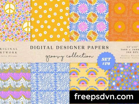 Groovy Boho Seamless Patterns Papers Love Peace NW9S3UX 0 scaled 1