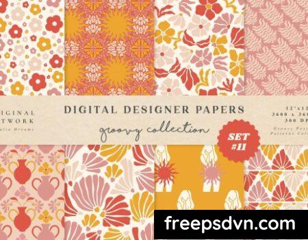 Groovy Boho Seamless Patterns Papers Summer Flower EZG34X8 0 scaled 1