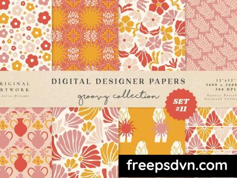 Groovy Boho Seamless Patterns Papers Summer Flower EZG34X8 0 scaled 1