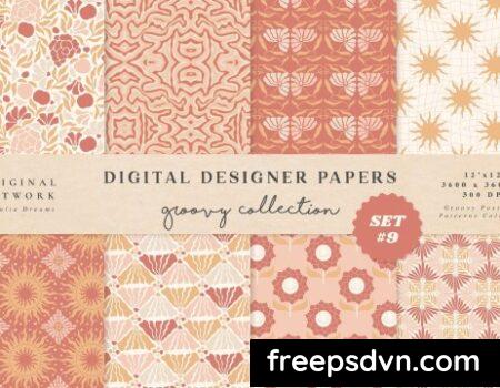 Groovy Boho Seamless Patterns Papers Tender 484WR6D 0 scaled 1