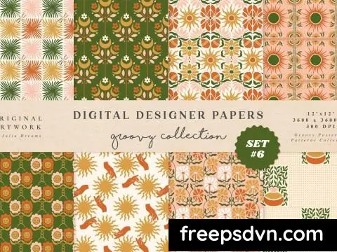 Groovy Boho Seamless Patterns Papers Vintage MEHX4GG 0 scaled 1