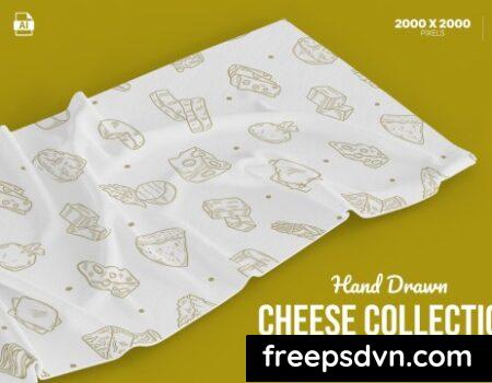 Hand Drawn Cheese Collection Set D9RSRVH Hand Drawn Cheese Collection Set D9RSRVH 0