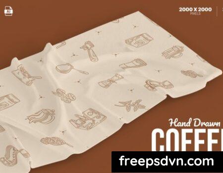 Hand Drawn Coffee Set GQ2DSKE 0