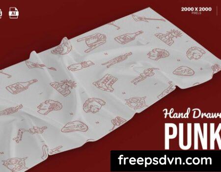Hand Drawn Punk Illustration Set PQCW5V2 Hand Drawn Punk Illustration Set PQCW5V2 0