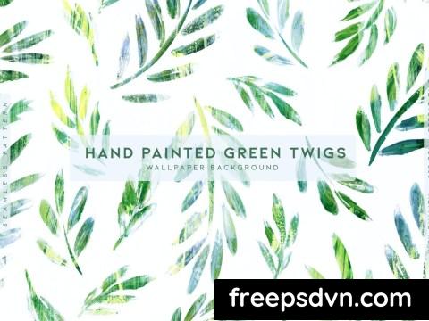 Hand Painted Green Twigs 3324SML 0