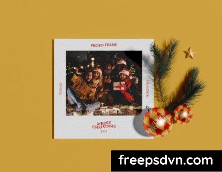 Instant Photo with Christmas Theme Mockup 9HPMVAN Instant Photo with Christmas Theme Mockup 9HPMVAN 0