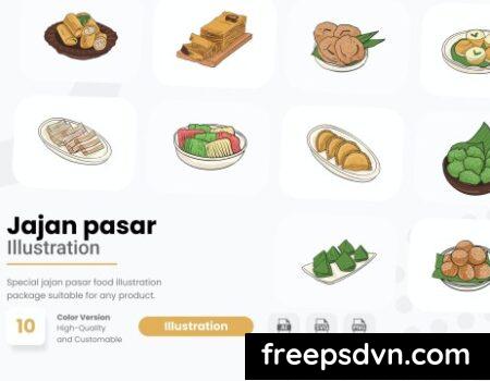 Jajan Pasar Illustrations Collection GXMTWNK Jajan Pasar Illustrations Collection GXMTWNK 0