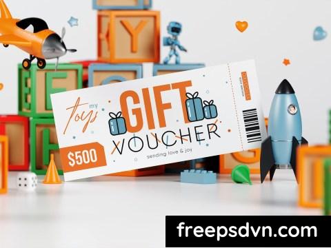 Kid Gift Voucher Card Mockup R25GC4P 0